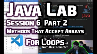 Java Lab 6 Part 2 - Methods that accept Arrays