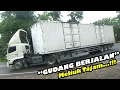 TRUK TRAILER BOX PANJANG HINO 500 BAKTI TRANS TRUK GANDENG MERCY BAGONG TRUK TRONTON TIKUNGAN TIMEZ