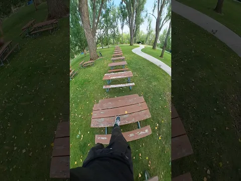 Skipping Picnic Table Lol