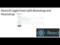 ReactJS Login Form with Bootstrap and Reactstrap