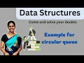 Clear example for circular queue 26 Data structures in telugu