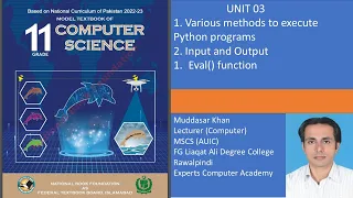 Understanding Python Input Output Eval Function and Ways to Execute a Program