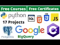 Udemy Free Certificate Courses 17 Projects Python C Html CSS JS SQL Ruby Ajax Online Classes