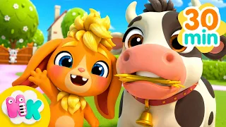 La Vaca y Mas canciones de animales 🐮🐷🐥 | HeyKids
