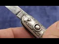 Antique Schrade Walden Cut Go Sterling Silver Dual Blade Automatic Knife