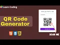 QR Code Generator using HTML CSS JavaScript Learn Coding