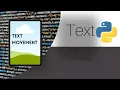 Tkinter Animating Text Art Python Text Art Animator Tutorial Text movement Display