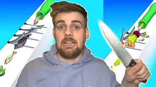 Slice Master Idle Clicker - ads vs gameplay Badvertising