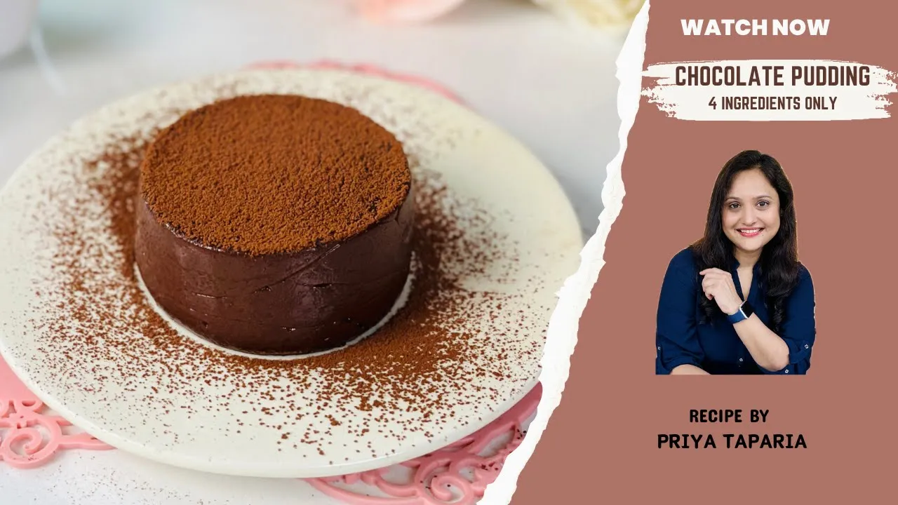 Easy Chocolate pudding - 4 Ingredients Only   Easy Desserts   Flavourful Food By Priya