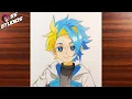 How to Draw X Koruso From Beyblade X Anime Color Pencil Anime Art