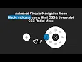 Animated Radial Menu Magic Indicator using HTML CSS Javascript