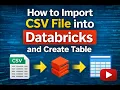 How to Import a CSV File into Databricks and Create a Table I DATABRICKS