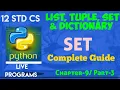 12 Std CS Chap-9 List Tuple Set Dictionary Set Complete Guide