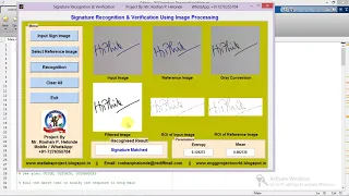 Signature Recognition Using Image Processing Matlab Project with Source Code