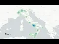 Maps of 45 000 Surnames in Italy