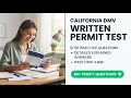 California DMV Written Permit Test 50 Practice Questions Answers Study Guide Exam Prep Quiz 2026