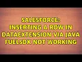 Salesforce Inserting a row in DataExtension via Java FuelSDk not working