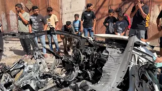 شهيد ومصابون بقصف إسرائيلي استهدف مركبة في حي التفاح شرق مدينة غزة