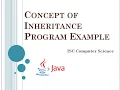 Inheritance Program Example in Java ISC Syllabus