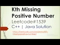 Kth Missing Positive Number Leetcode 1539