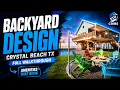 Airbnb backyard design Crystal Beach TX