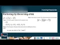Free GED Math Course Lesson 2 Factoring Polynomials