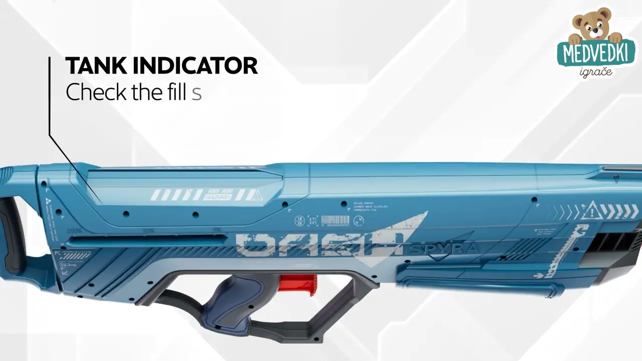 Vodne pištolice - Vodna pištola z mehanskim polnjenjem SpyraDash Blue Spyra - 4