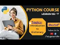 Day17 Python Course Introduction to Dictionary in Python in Telugu Telugu Tech Life