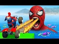 Lagu SPIDER-MAN against TUNG TUNG TUNG SAHUR on Motorcycle in Rainbow Spider Bridge | GTA 5 Rockstar game