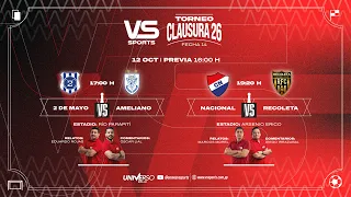 #CLAUSURA2026 | 2 DE MAYO VS AMELIANO | NACIONAL VS RECOLETA