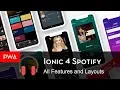 Ionic 4 Spotify PWA Starter - Enappd