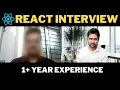 ReactJS Interview - Frontend developer 1 year experience mock