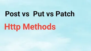 POST vs PUT vs PATCH in Hindi Http Methods in Rest Api