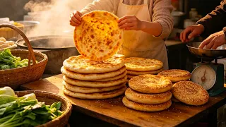 【LIVE】The young lady at the morning market is selling flatbread again!