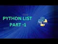 Python List part 1