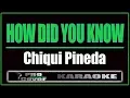 Download Lagu How Did You Know - Chiqui Pineda (KARAOKE)