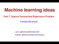 Part 7 sparse generalized eigenvalue problem
