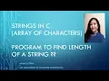 Program Execution for String Length in C language