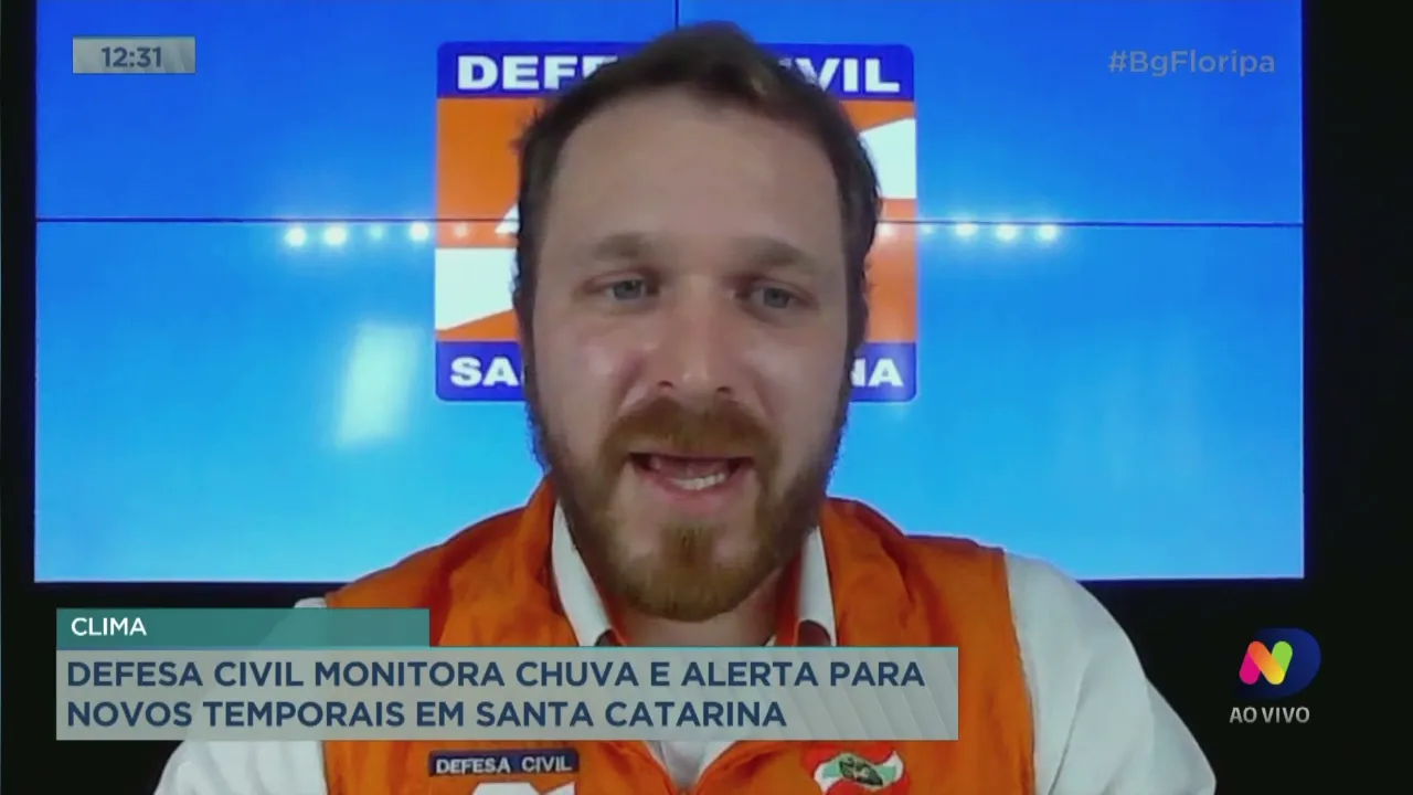 Defesa Civil monitora chuva e alerta para novos temporais em SC