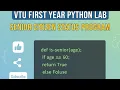 Lab Program 1b Check Senior Citizen Status VTU Python Lab Series