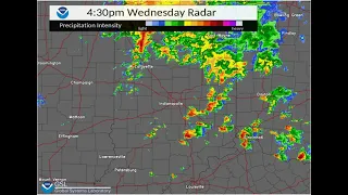 Radar Loop of Central Indiana Severe Storms of June 8 2022