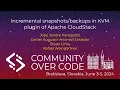 Incremental in KVM plugin of Apache CloudStack