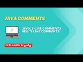 Java Comments Single-line Multi-line Explained in Tamil