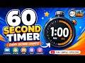 Space Themed 60 Second Timer Countdown to Class Educational in Purple Pink Illustrated Style