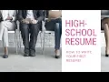 High School Resume How To Write Your First Resume Plus Template