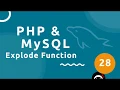 PHP Tutorial MySQL - The Explode Function