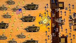 USA TANK RUSHING The French in Stickman Trenches!