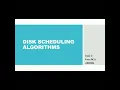 Disk Scheduling algorithms