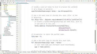 The FileCount Case Study FileCounterForkJoinTask