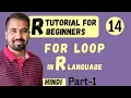 For Loop in R Language Part-1 Explained in Hindi l R Tutorial for Beginners